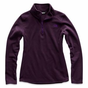 North Face Glacier 1/4 Zip Sweater Galaxy Purple S